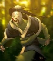 chat ninja haku ranit picior catre atacu lui neji