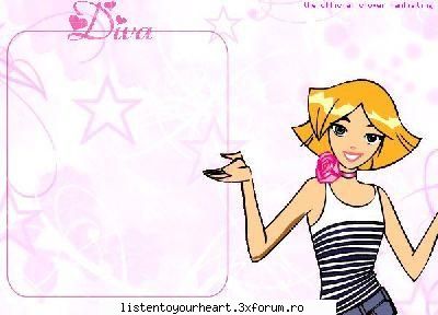 cea mai dragutza ji mai nebunatik fata din totally spies :limba: imi pl stilul ei de a alerga dupa